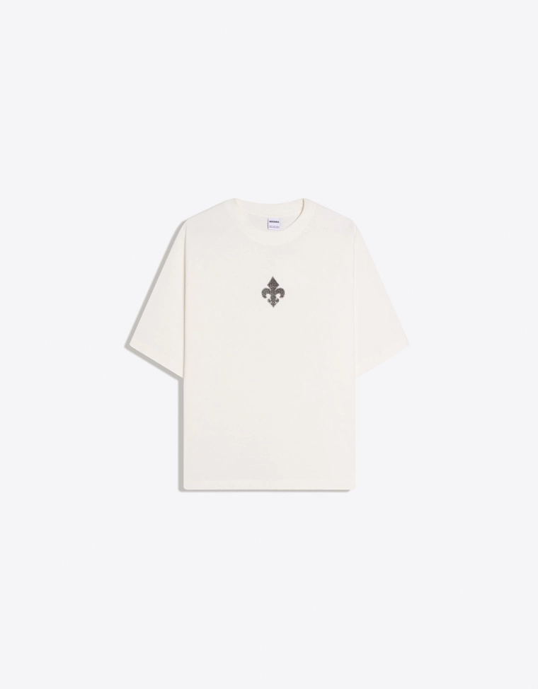 Футболка объемного кроя с принтом