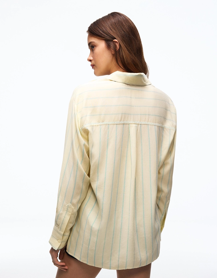 Рубашка оверсайз из струящейся ткани