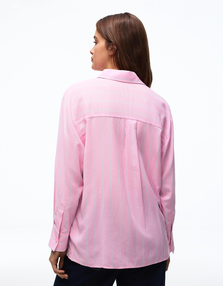 Рубашка оверсайз из струящейся ткани