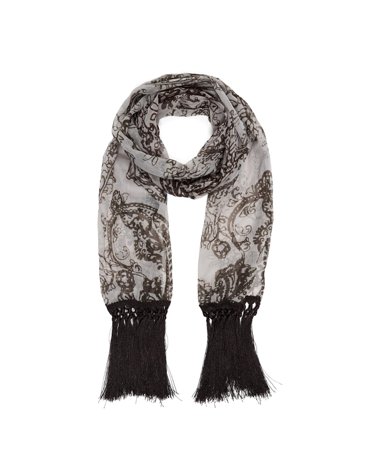 Платок пейсли с бахромой