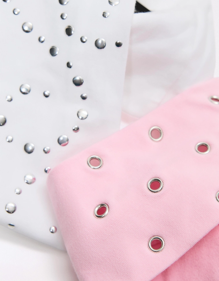 Набор лент для волос с заклепками