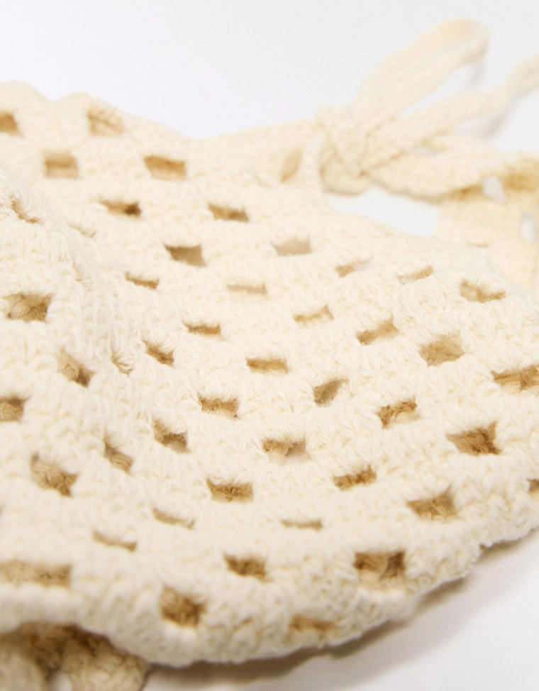 Бандана из кроше с мехом