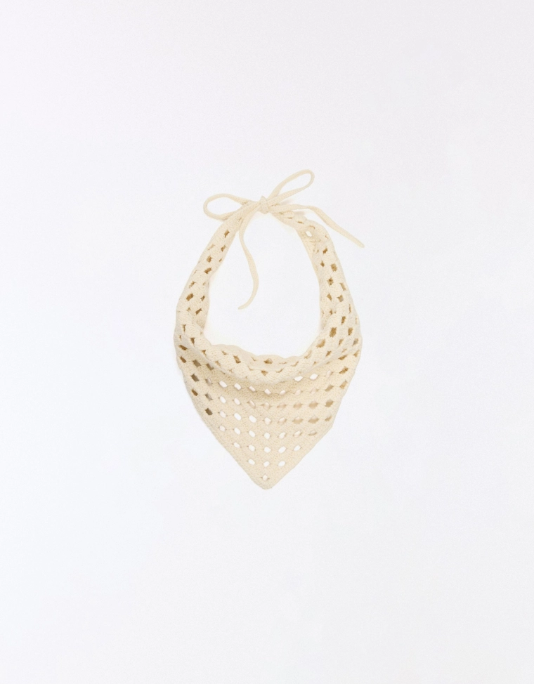 Бандана из кроше с мехом