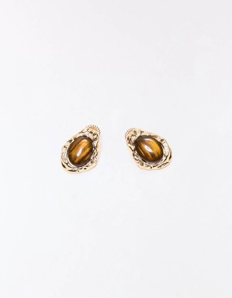 Серьги с камнем