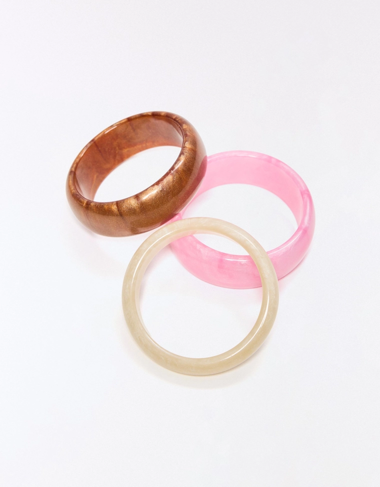 Набор браслетов из смолы