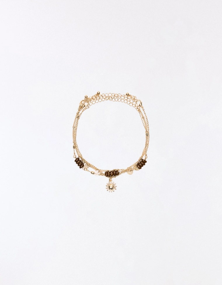 Набор бисерных браслетов на щиколотку