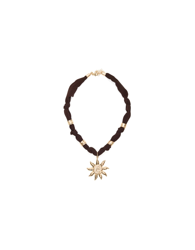 Плетеное ожерелье «Солнце»