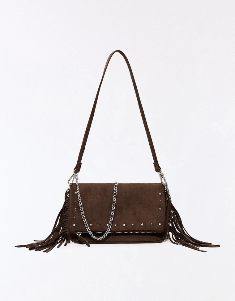 Сумка с бахромой и заклепками