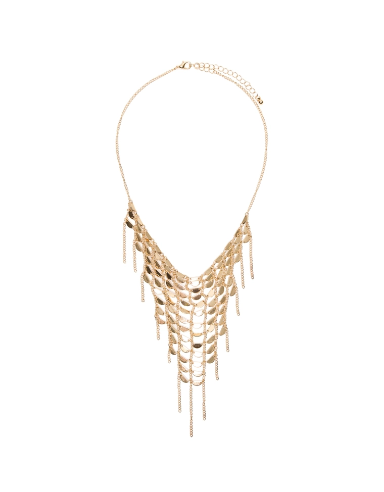 Ожерелье-каскад с зеркальными вставками