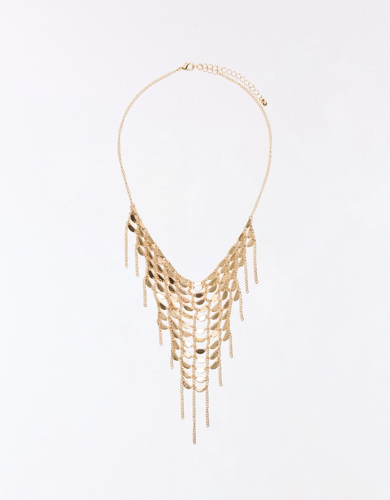 Ожерелье-каскад с зеркальными вставками