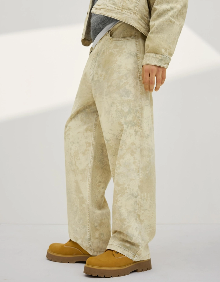 Джинсы barrel с принтом