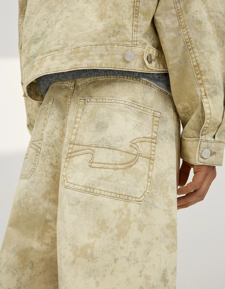 Джинсы barrel с принтом