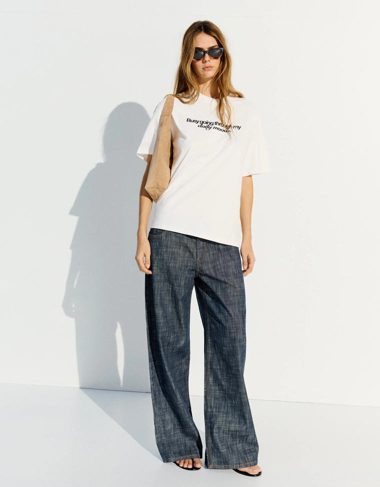 Футболка с короткими рукавами и принтом