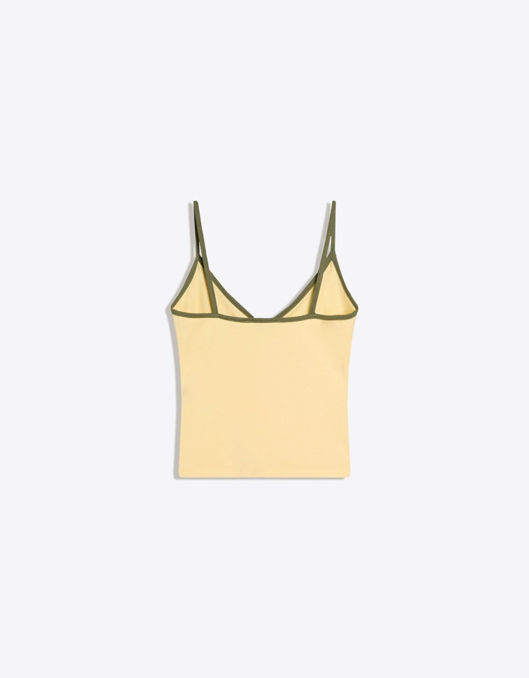 Топ из ткани с принтом на бретелях