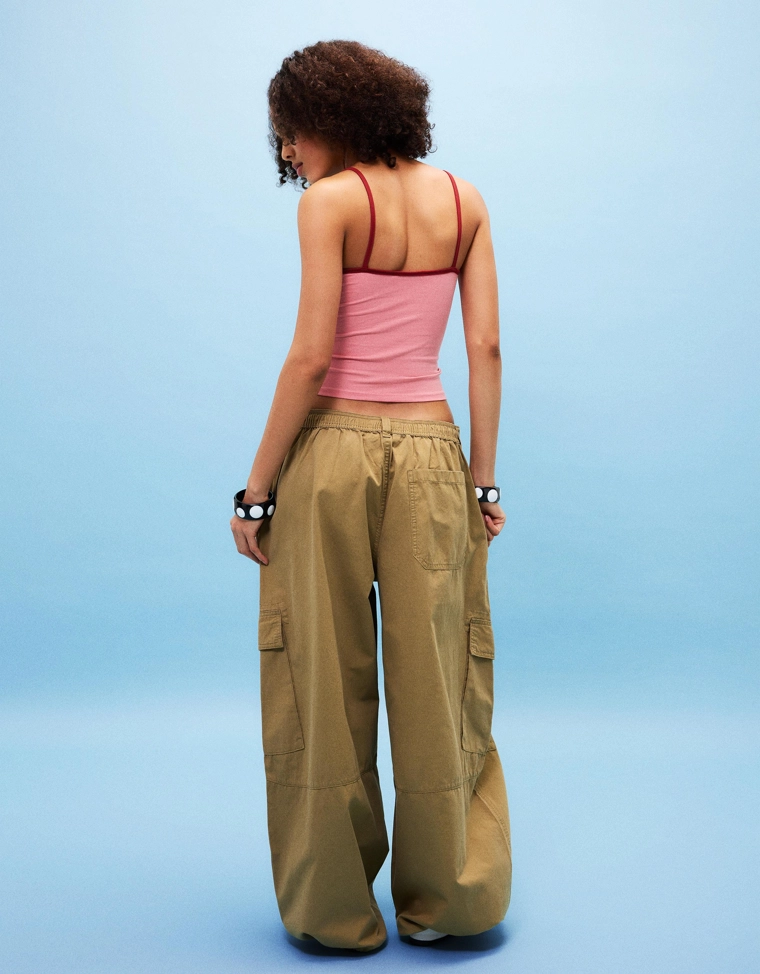 Топ из ткани с принтом на бретелях