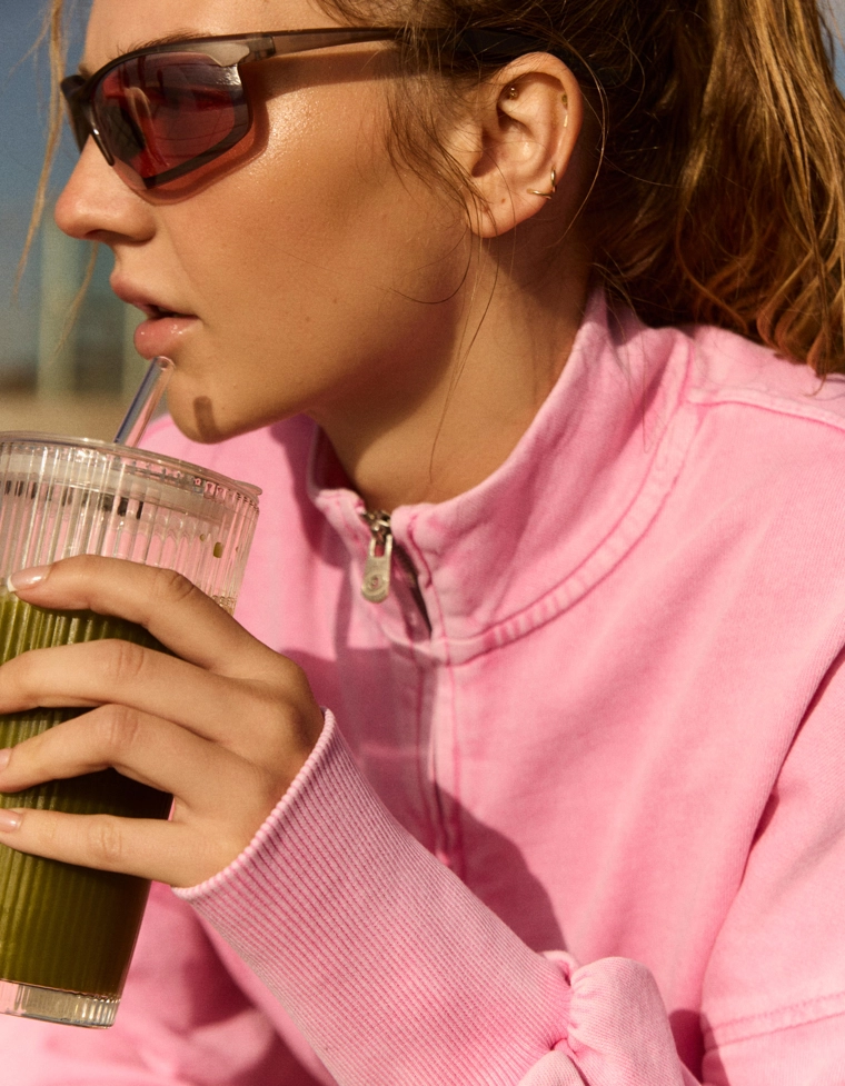 Куртка с эффектом потертости и поясом