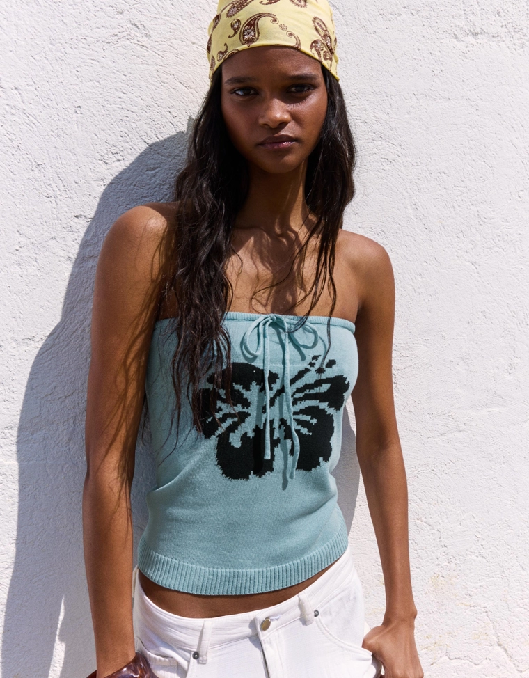 Топ бандо с принтом