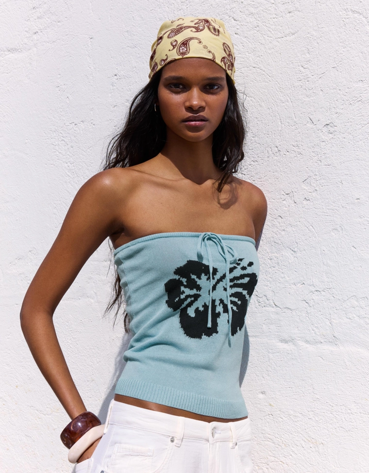 Топ бандо с принтом