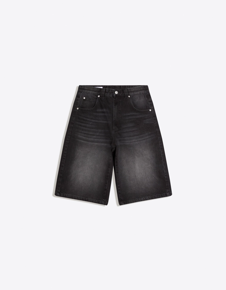 Джинсовые шорты-бермуды свободного кроя