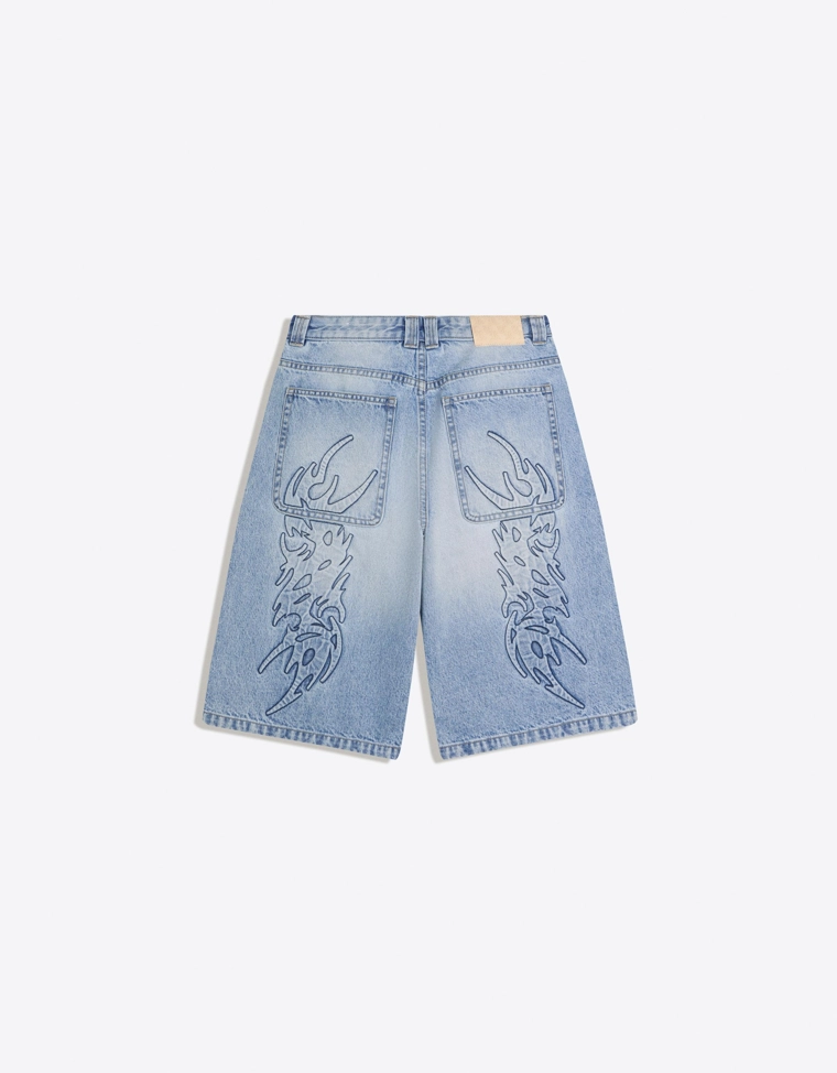 Джинсовые шорты свободного кроя