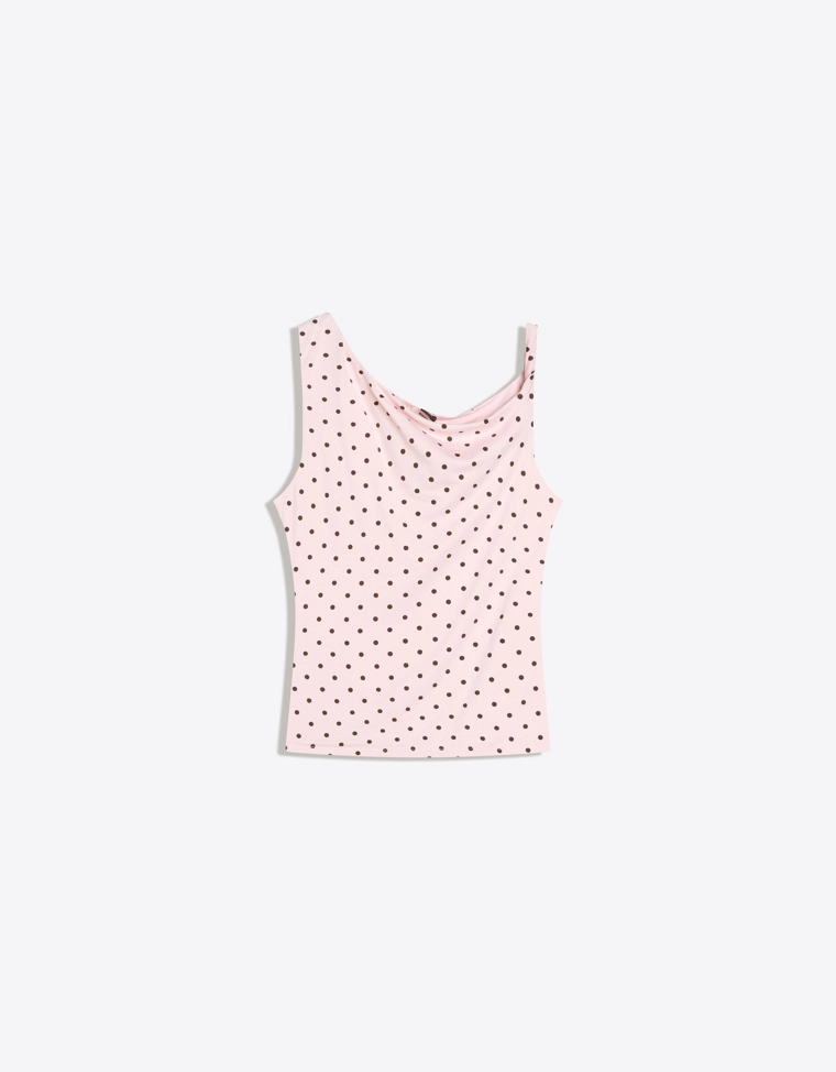 Асимметричный топ в горошек