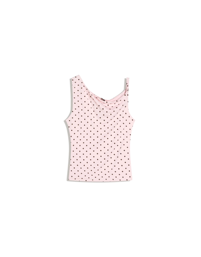 Асимметричный топ в горошек