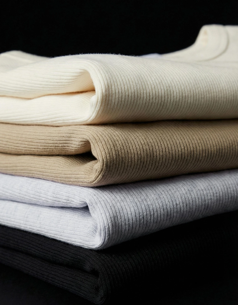 Базовая футболка в рубчик с короткими рукавами