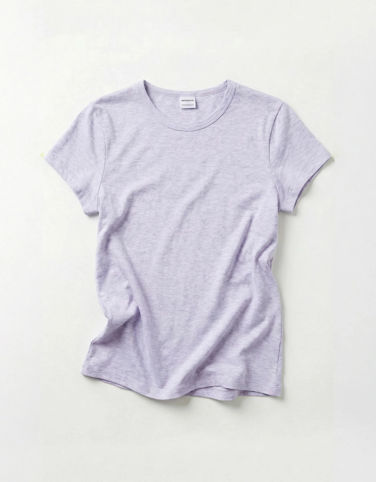 Базовая футболка в рубчик с короткими рукавами