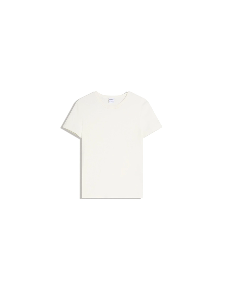 Базовая футболка в рубчик с короткими рукавами