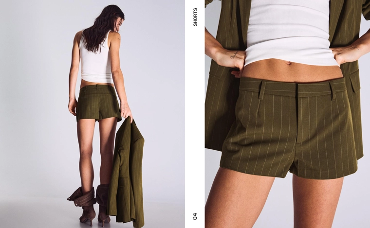 Мини-шорты со шлевками