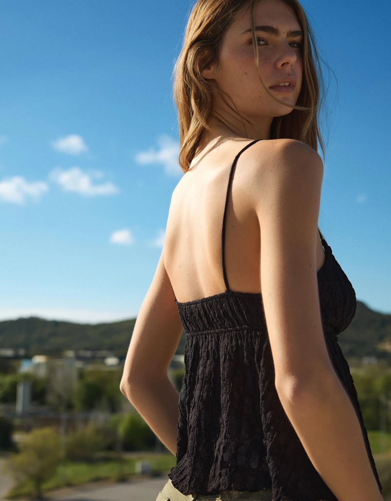 Топ в стиле рустик с воланами