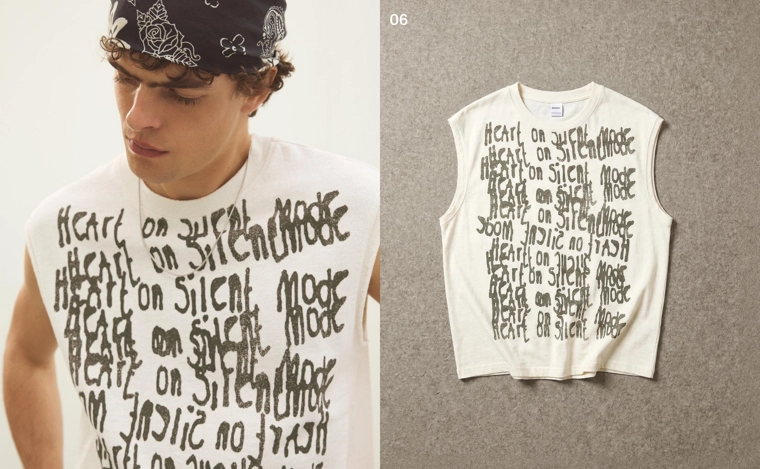 Майка на бретелях с принтом