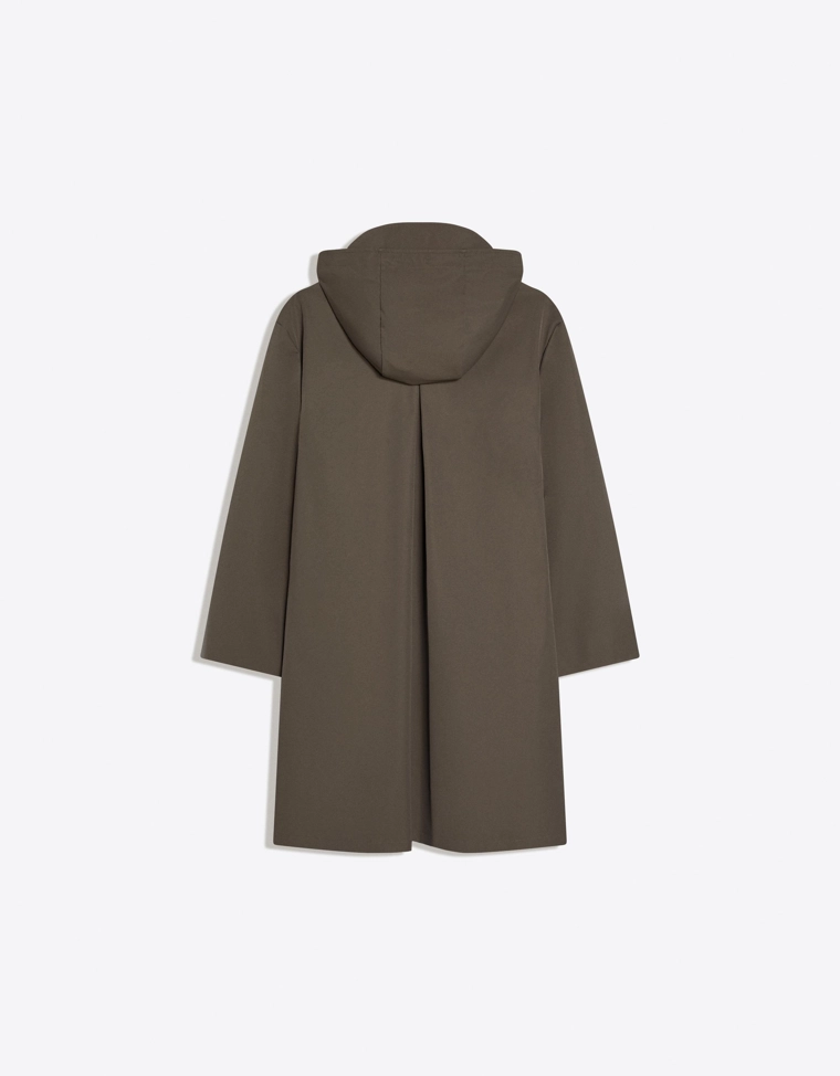 Тренч из водоотталкивающей и ветрозащитной ткани с капюшоном