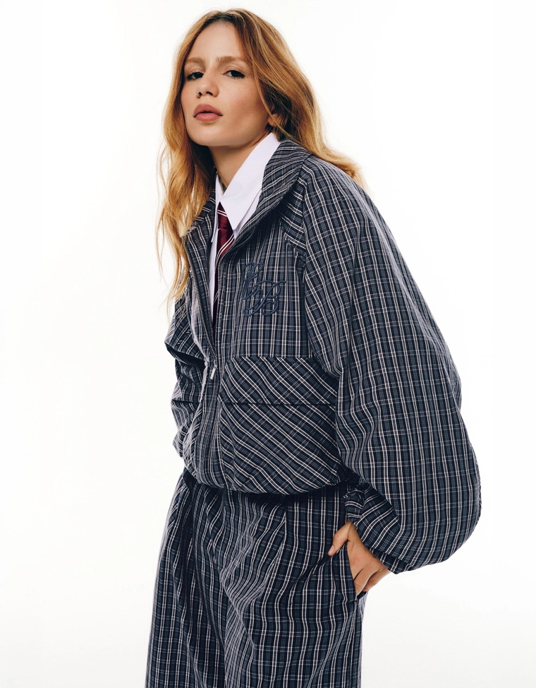 Клетчатый пиджак коллекции carol biazin