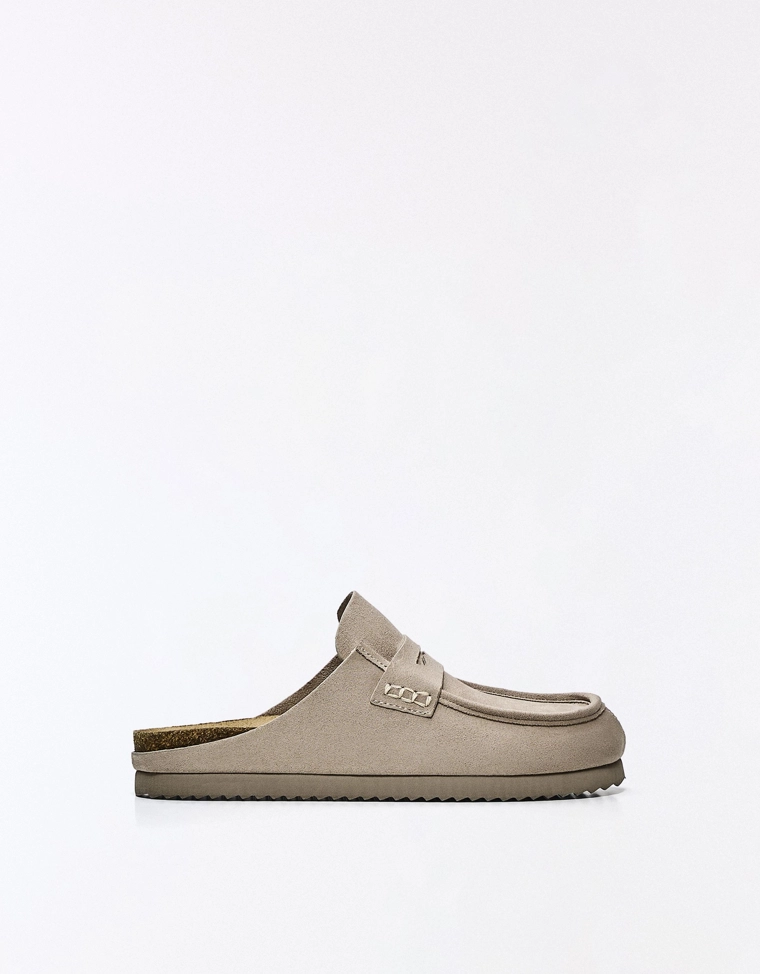 Сабо с декоративной вставкой