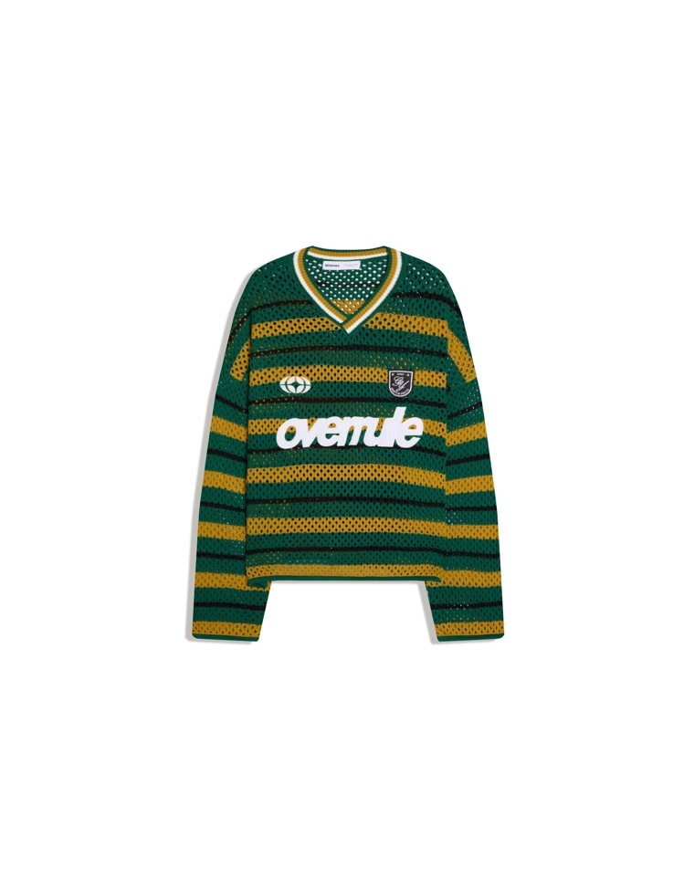 Сетчатый свитер геометрического кроя с графическим рисунком