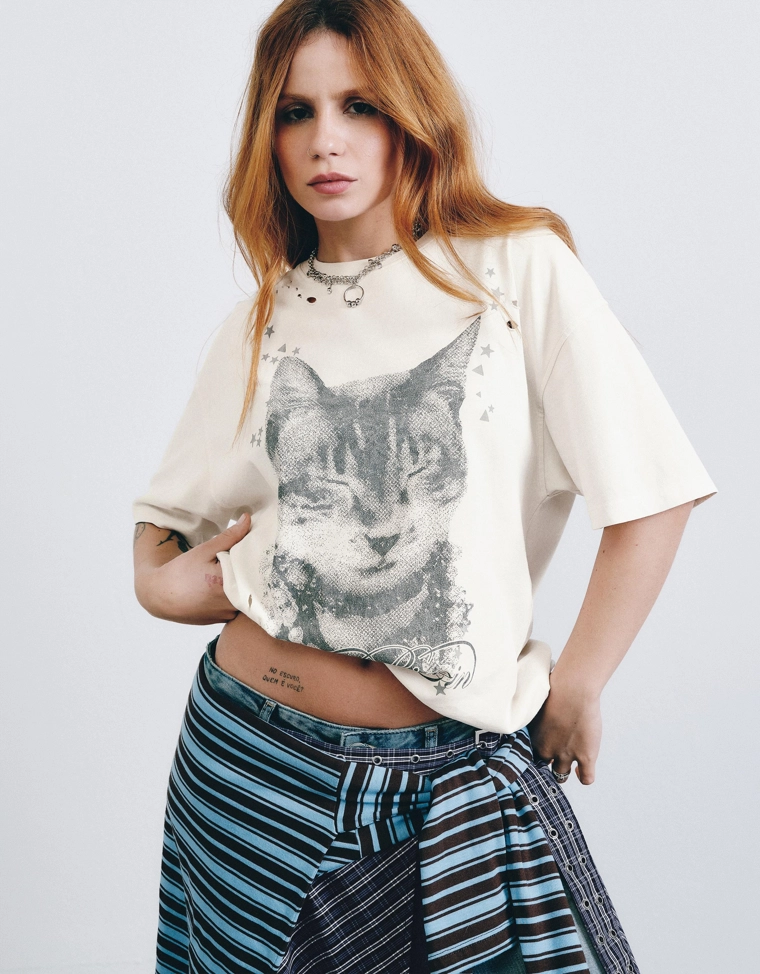 Футболка с принтом из коллекции carol biazin в стиле oversize