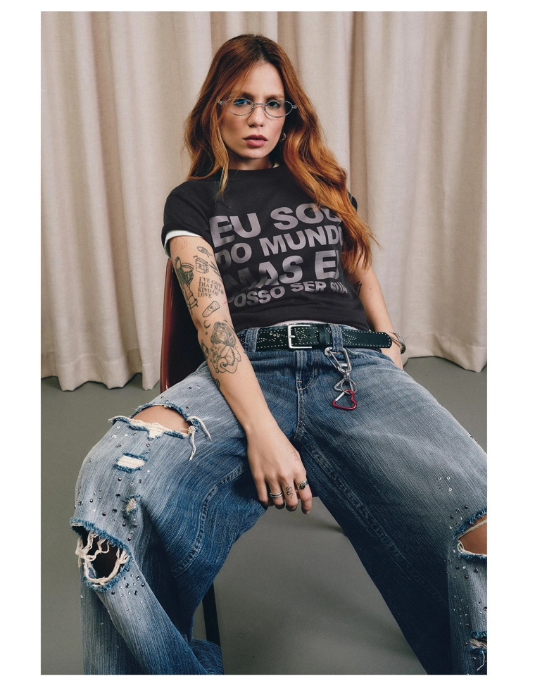 Футболка с принтом из коллекции carol biazin