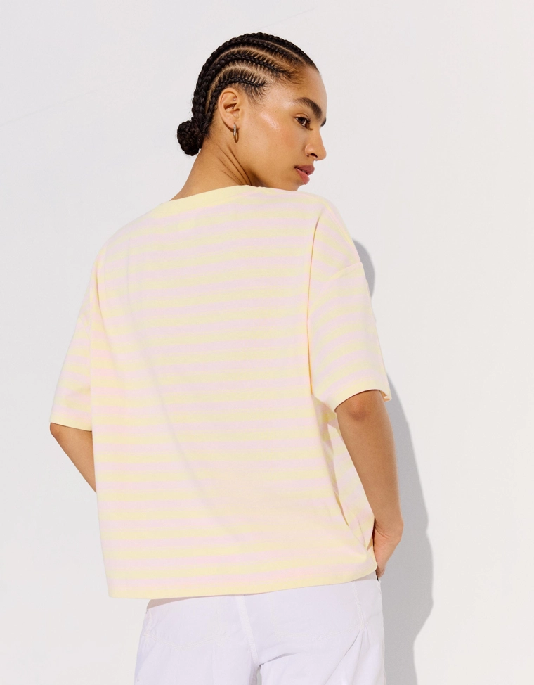 Футболка свободного кроя в полоску