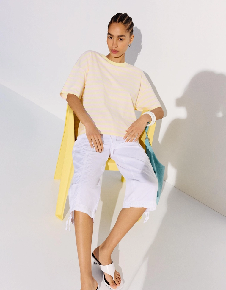 Футболка свободного кроя в полоску