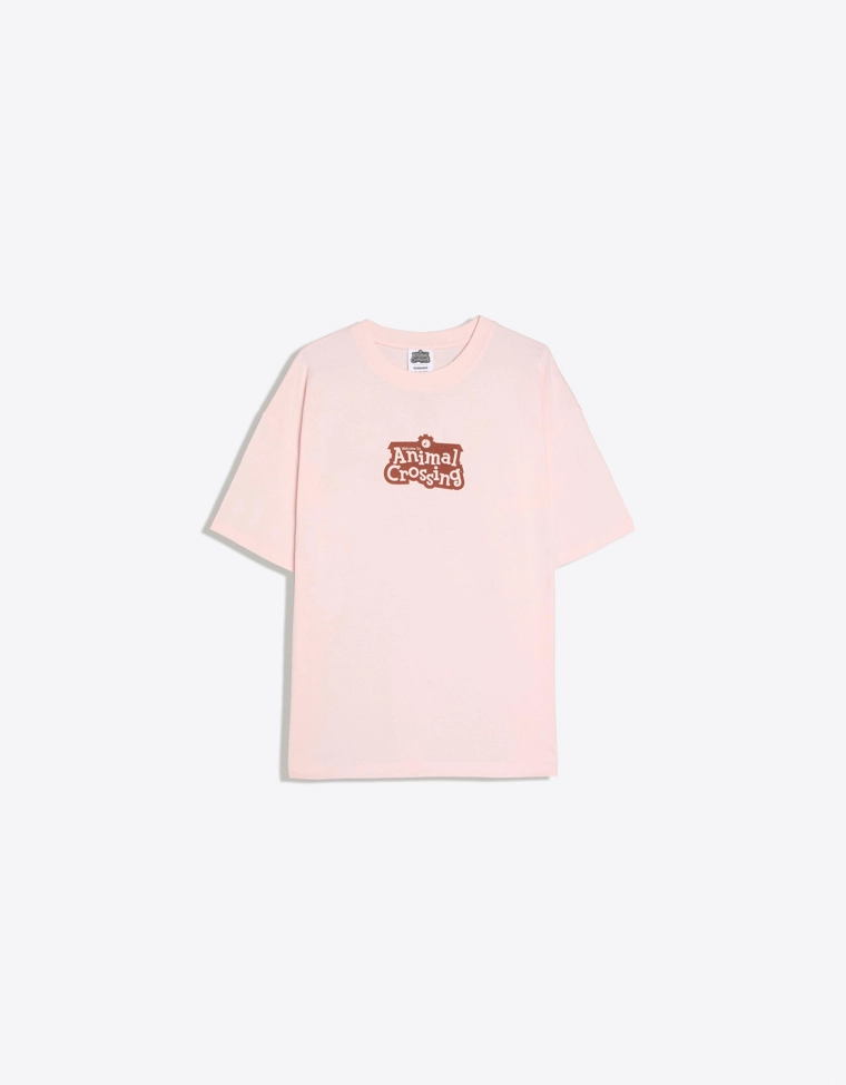 Футболка bershka с принтом animal crossing в стиле oversize