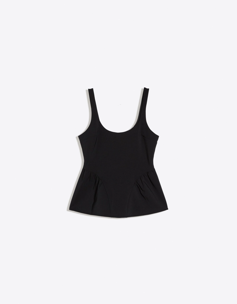 Топ на бретелях с баской