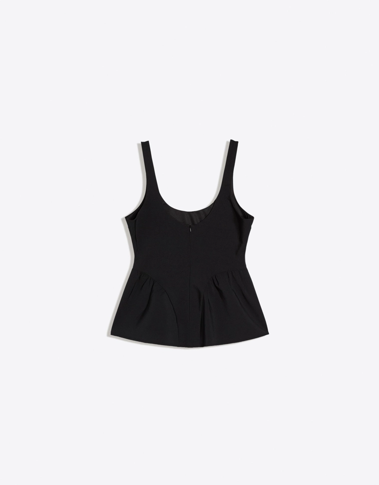 Топ на бретелях с баской