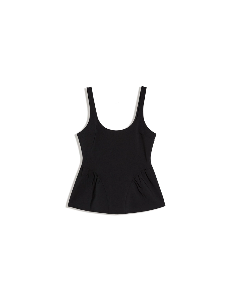 Топ на бретелях с баской