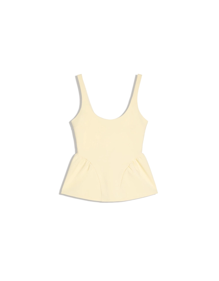 Топ на бретелях с баской