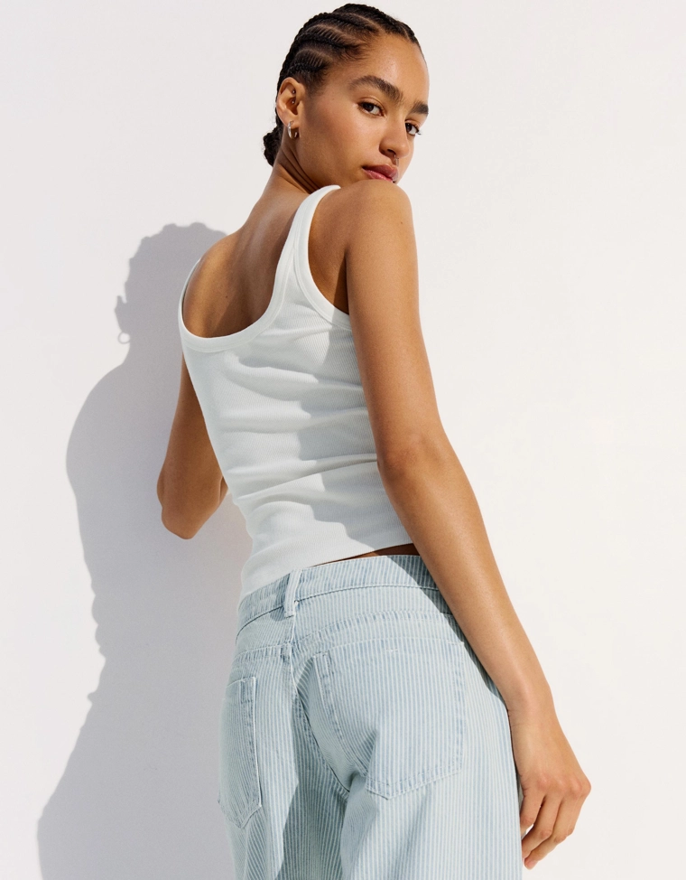 Прямые брюки в полоску