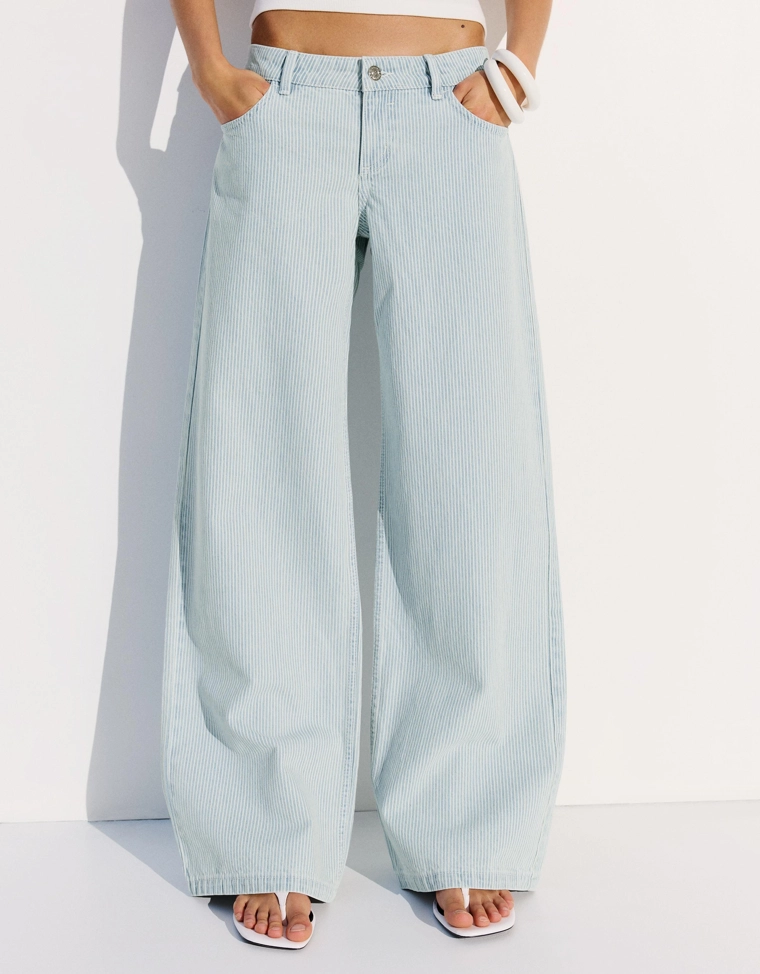 Прямые брюки в полоску