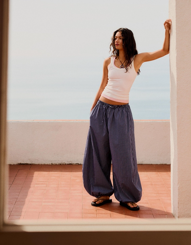 Брюки-блумеры из поплина