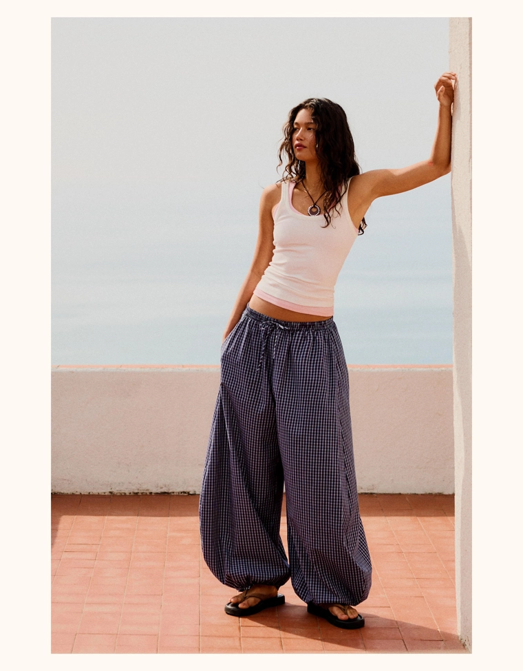 Брюки-блумеры из поплина