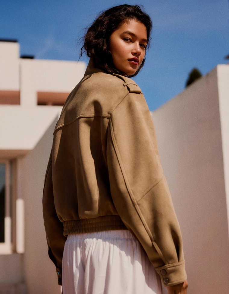 Куртка из искусственной замши